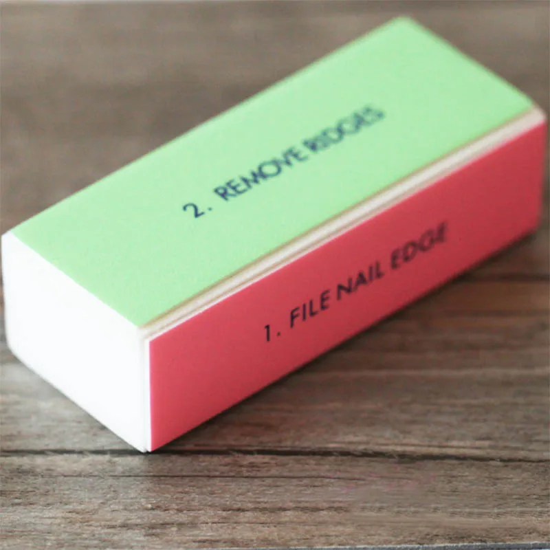 1 Pc Professional Nail File 4 Sides Sponge Nail Buffer Nail Polishing Sanding Block Colorful For Manicure Nail Art Tools