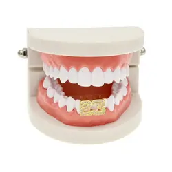 2 зуба позолоченные хип-хоп капы для зубов с бриллиантом стоматологические украшения