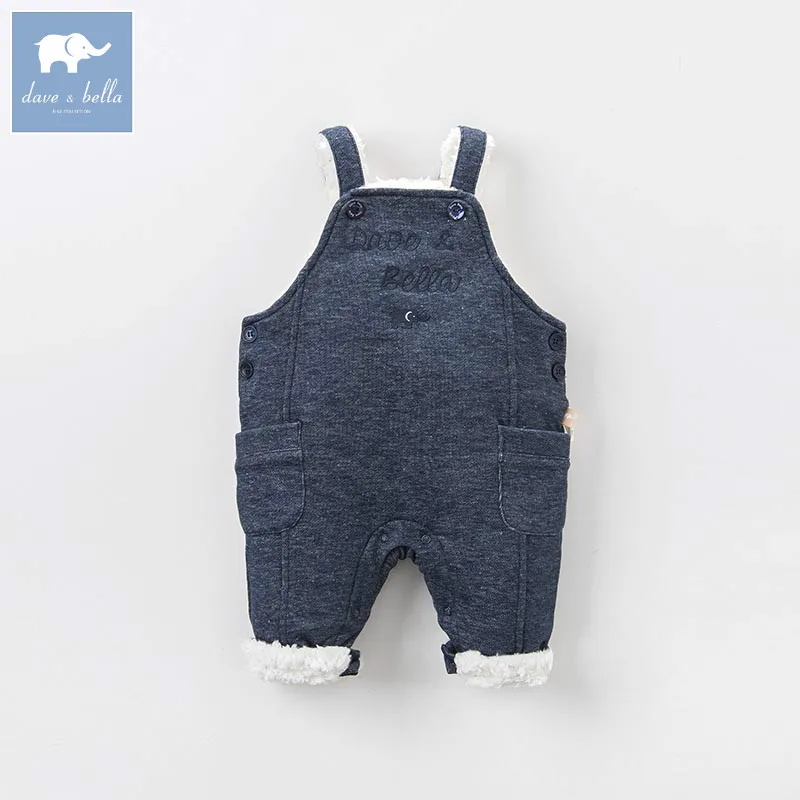 DB5913 dave bella new born autumn winter overalls baby boys overalls