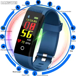 BANGWEI умные часы женские водостойкие фитнес кровяное давление пульсометр шагомер информация напоминает спортивные часы мужские