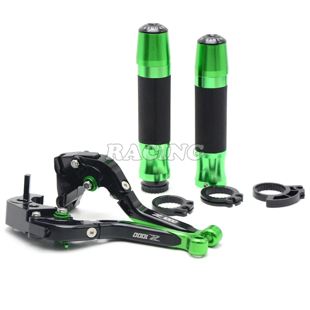 

For Kawasaki z1000 2007-2016 2010 2011 2012 2013 2014 2015 adjustable&extendable brake clutch levers&Hand Grips Handle Bar Ends