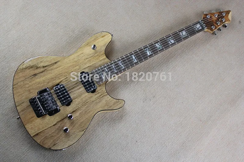 

Free shipping Top Quality Solid wood Body EVH Wolfgang Burlywood electric guitar with Floyd Rose tremolo  14930