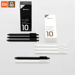 10 шт. Xiaomi youpin вывеска ручка 0,5 мм ручка, ручка для подписи черный белый АБС-пластик гладкие чернила для студенческой школы/офисного