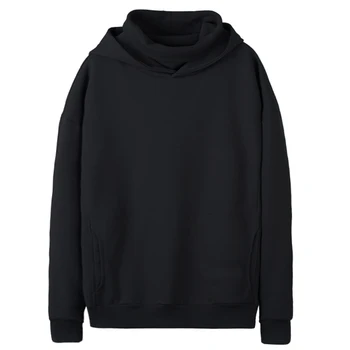 

Spring Autumn Plus size 2xl-8xl 9xl High collar hoodies solid cotton outerwear large male turn-down collar hiphop Sweatshirts