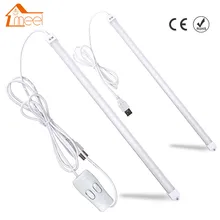 DC5V светодиодный светильник USB светодиодный настольный светильник 2835 SMD жесткая полоса светильник для чтения/книги/настольная лампа ночник Теплый Холодный белый