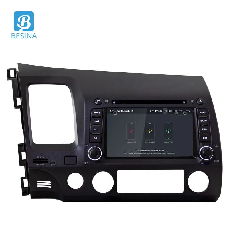Best Besina Android 9.0 Car DVD Player For HONDA CIVIC 2006-2008 2009 2010 2011 Multimedia GPS Navigation Stereo 2 Din Car Radio WIFI 1