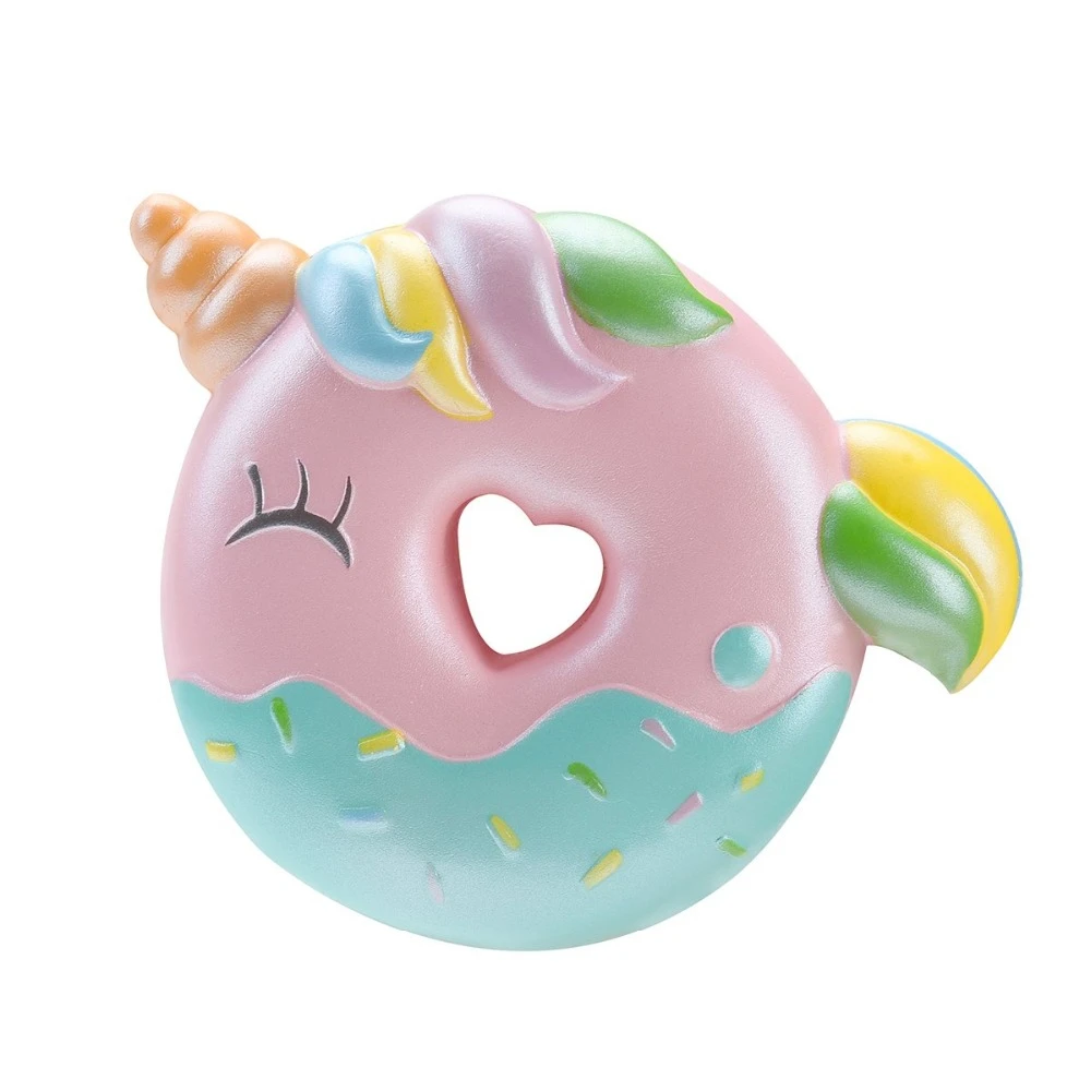 Jumbo животные мягкие медленно поднимающееся молоко мягкие милые животные игрушки squishi мультфильм Единорог пончик олень антистресс подарки для детей - Цвет: Peach doughnuts