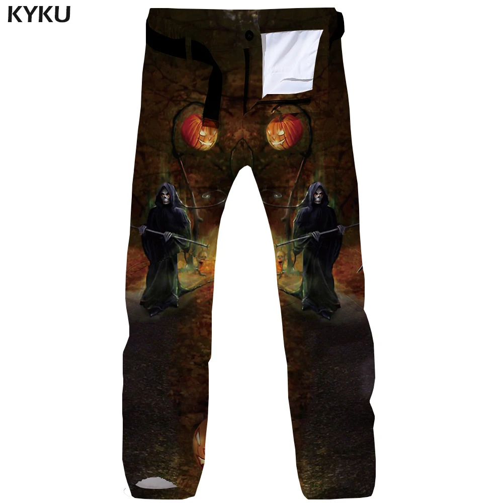KYKU Brand Halloween Cargo Pants Men Cosplay Tactical Pumpkin 3d Print