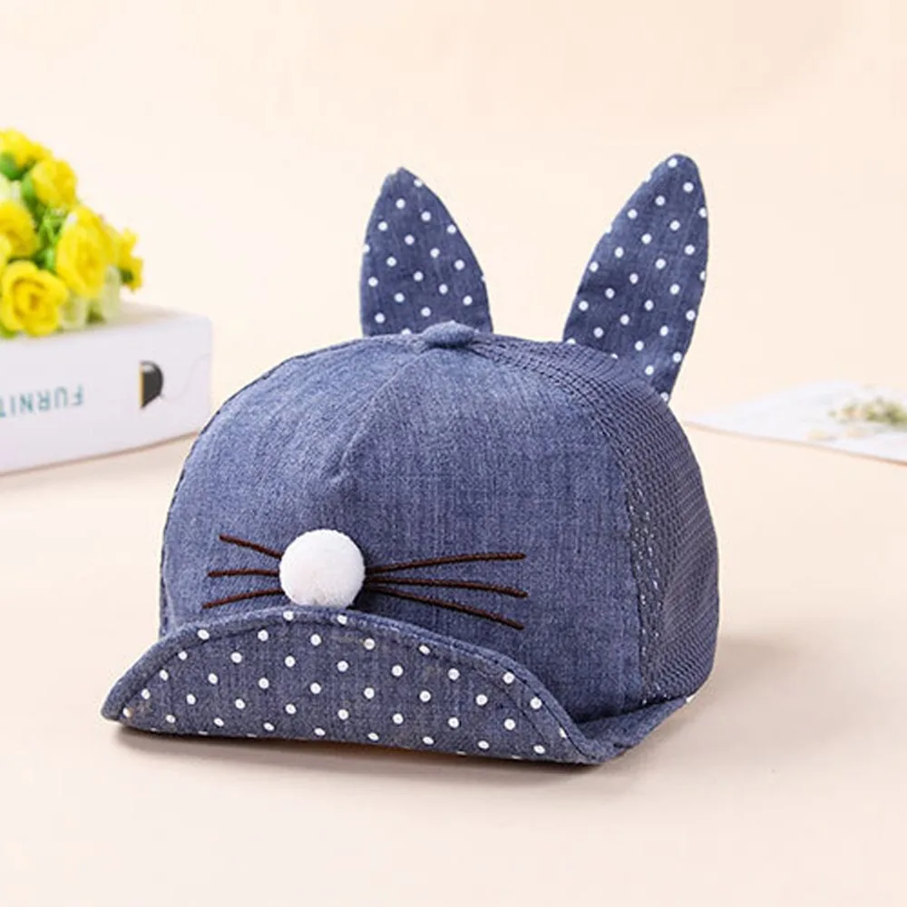 

Cute Baby Boys Girls Cartoon Cat Hat Fashion Kids Baseball Cap Newborn Infant Soft Casual Cotton Caps Babies Visors Sun Hat Gift