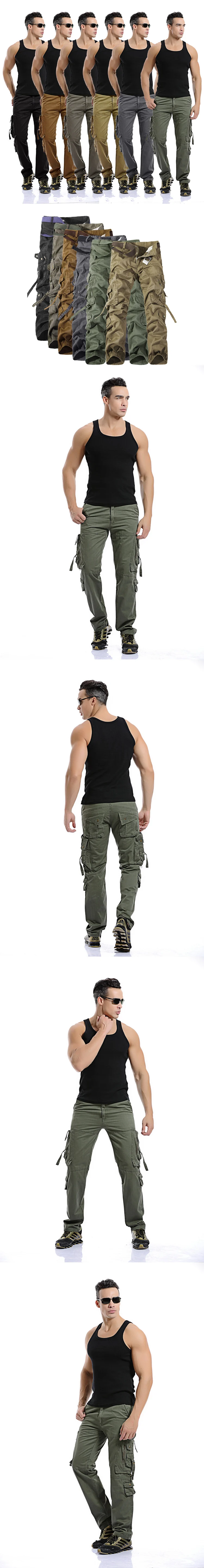 2018 Новый Для мужчин штаны-карго армия тактический Мужские брюки мужские повседневные брюки легко мыть мужской осень армии Штаны Большие