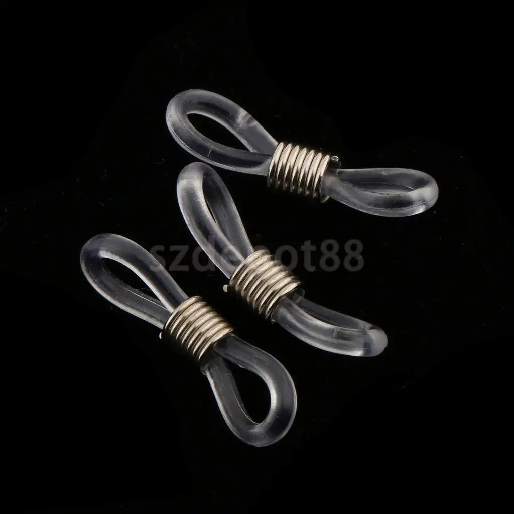 18pcs Anti-slip Rubber Ends Retainer Connector Holder for Eyeglass Chain