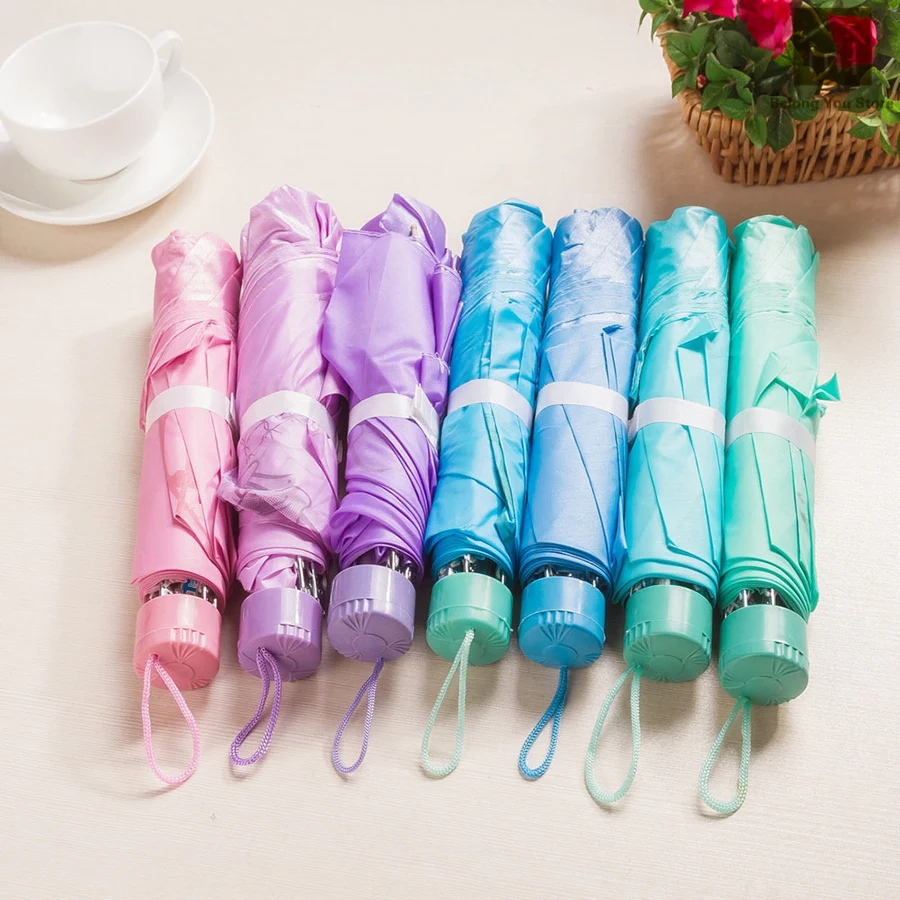 

Solid Color Printing Cute Umbrella Wedding Rain Beautiful Umbrellas Zont Parasol UV Sonnenschirm Shower Umbrella WKW073