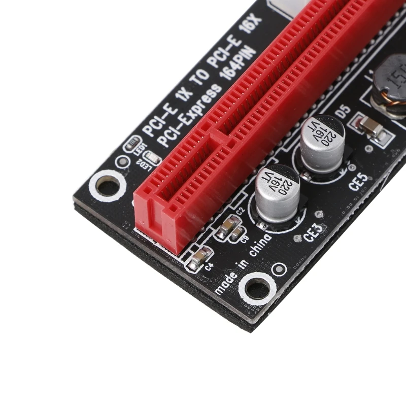 4pin 6pin SATA power PCIExpress 16X Slot Riser Card USB 3,0 PCI-E pci-express 1x to 16x PCIE Riser для майнинга биткоина BTC