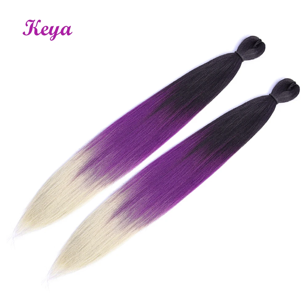 

Pre-stretched EZ Braiding Hair Yaki Jumbo Braids Synthetic Hair Hot Water Easy Braid 24 Inch Low Temperature Fiber For Women
