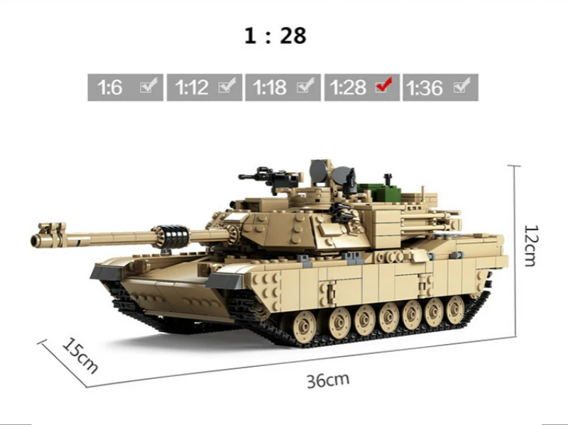 M1A2 танки кирпичи MBT ABRAMS 1463 шт Kazi военный главный боевой танк строительные блоки