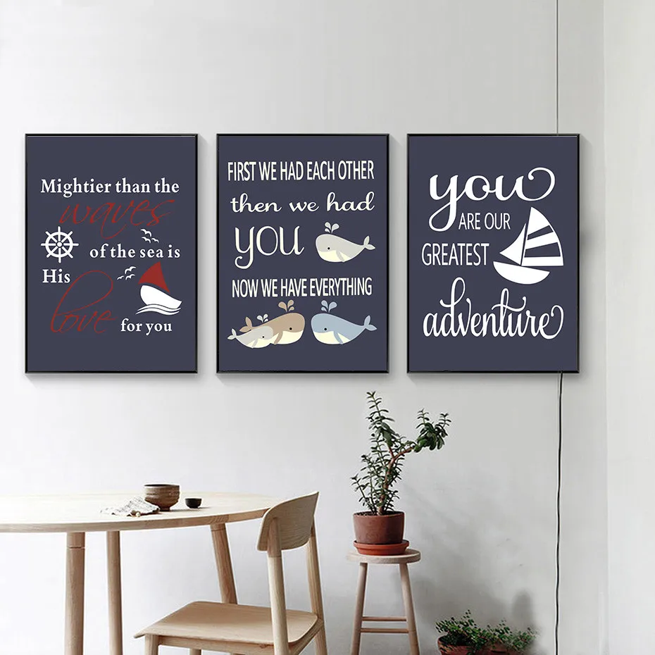 Creative-Nautical-Wood-Sign-Canvas-Art-Painting-Posters-Print-On-the-Wall-Decoration-For-Kids-Rooms (2)