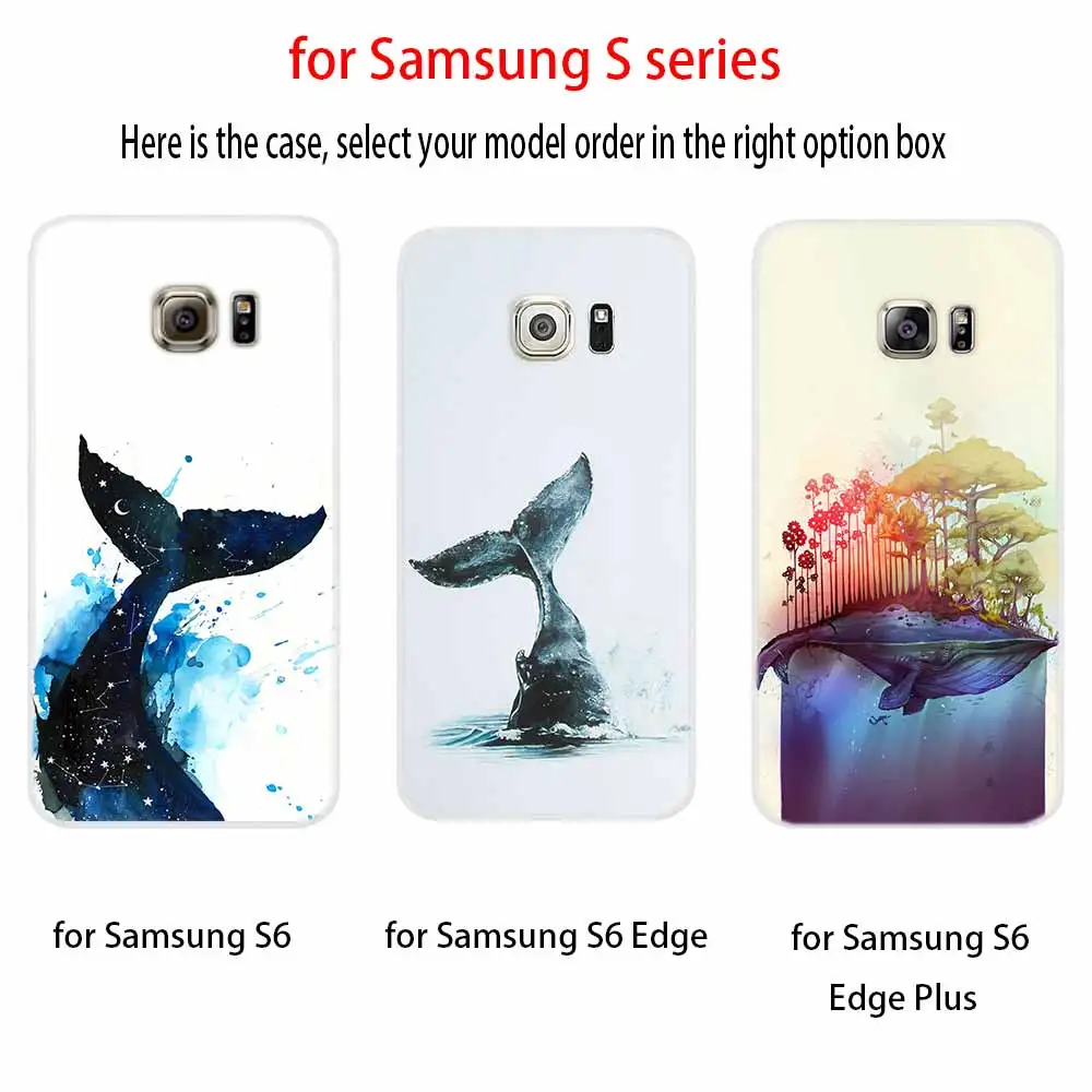 Чехол для телефона с акварельным рисунком Кита Samsung Galaxy S8 S9 S10 S20 S30 Plus Uitra Lite Cover S10E S7
