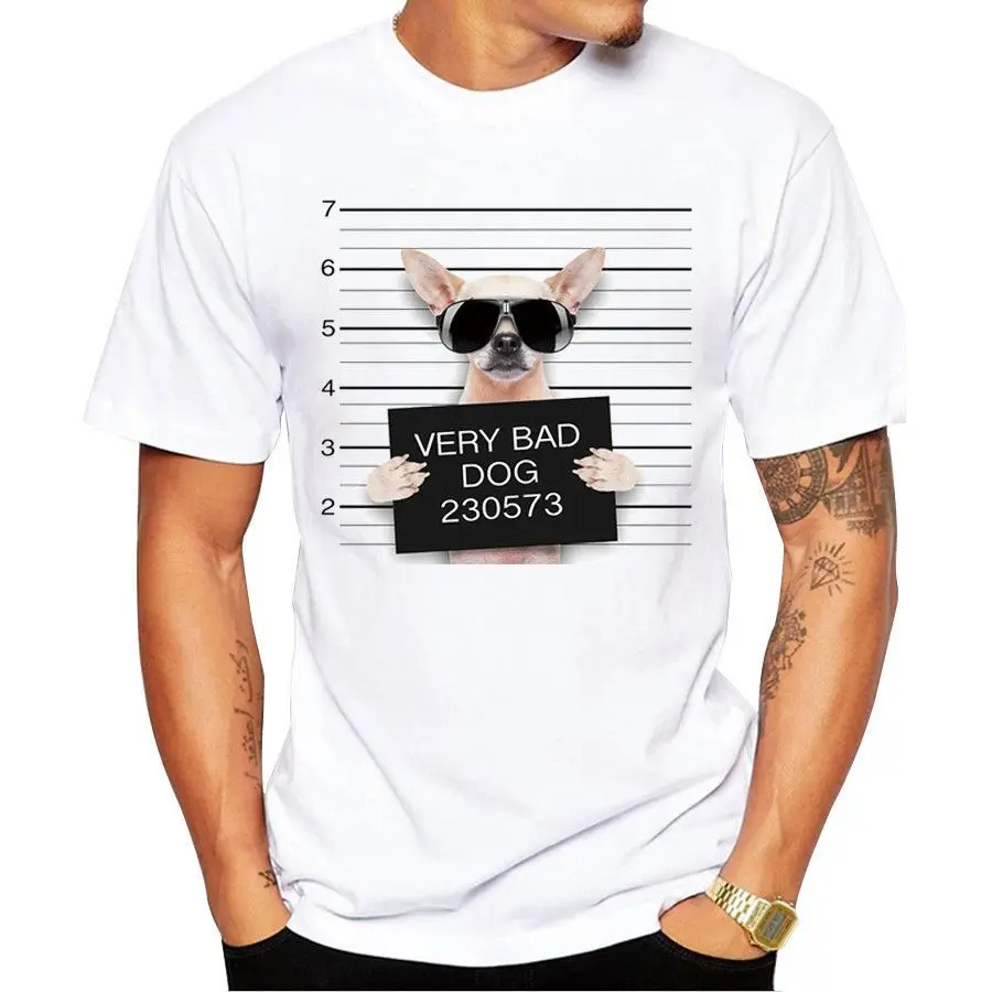 

Bad dog pet dog men's clothing explosions new short-sleeved European and American T-shirt