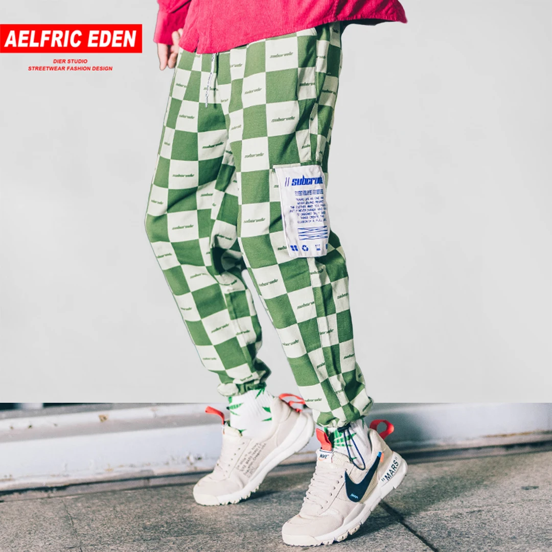 

Aelfric Eden Vintage Color Block Patch Harem Pants Mens 2018 New Design Hip Hop Joggers Streetwear Casual Male Sweatpants B050
