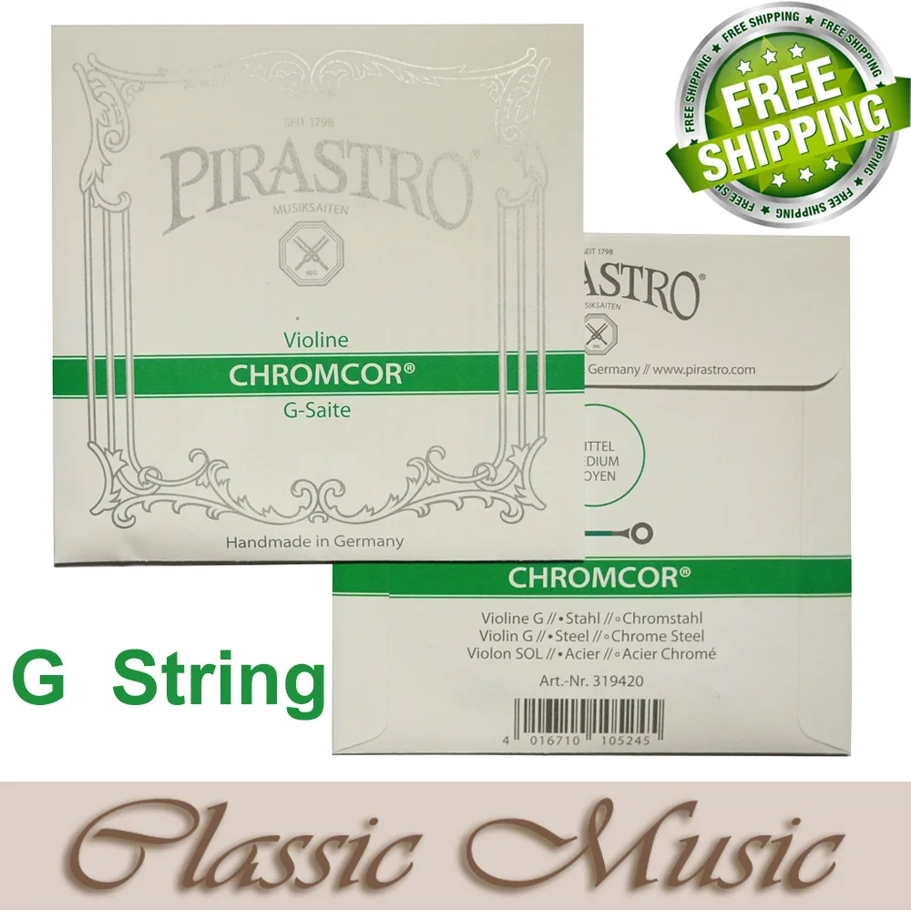 

Free shipping ,Pirastro Chromcor Violin String,Only G String(319420),Ball End made in Germany,For 4/4 Violin