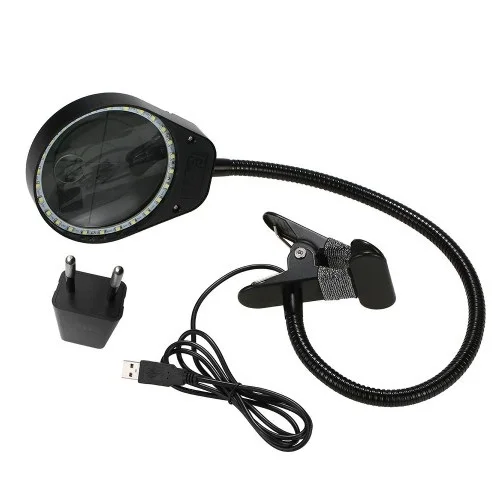 Brightech LightView 3X 10X Magnifying Glass LED Lamp - Lighted Magnifier with Stand & Clamp - for Desk, Sewing Brightech LightView 3X 10X Magnifying Glass LED Lamp - Lighted Magnifier with Stand & Clamp - for Desk, Sewing
