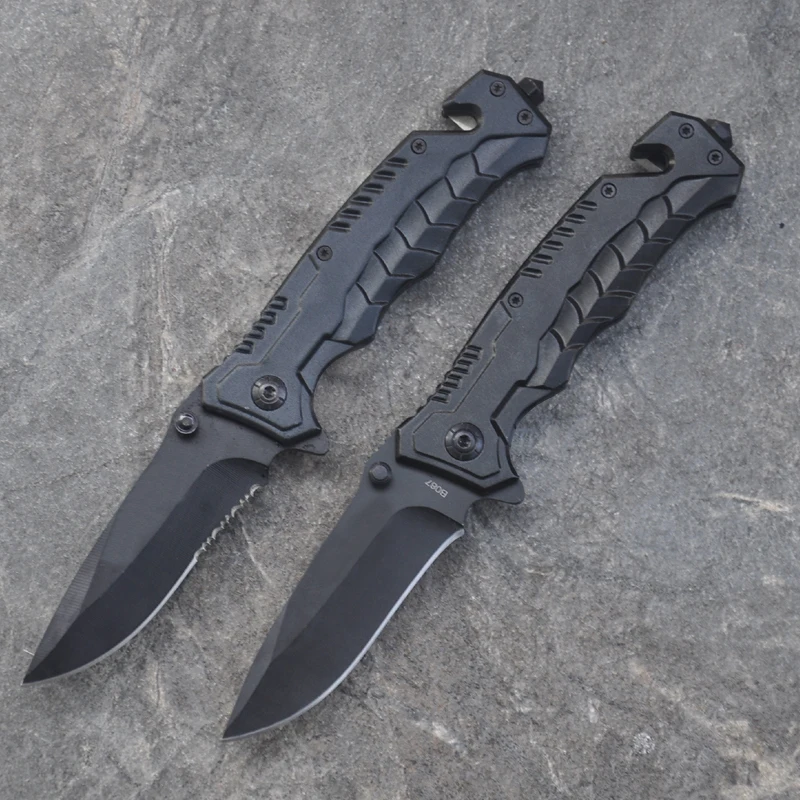 

Black Aluminium Handle Tactical Folding Knife Camping Hunting Survival Combat Knives Pocket EDC Multi Tools Knives