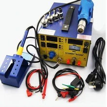 1 шт. 909D обновления SAIKE 909D+ 3 в 1 фена паяльная станция Air паяльная станция питания постоянного тока 220 В или 110 В