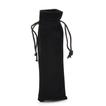 DoreenBeads 10 шт черный бархат шнурок Мешочки Ювелирные изделия Подарочные сумки 15 см x 5 см(5 7/" x2")(b2316l), иу