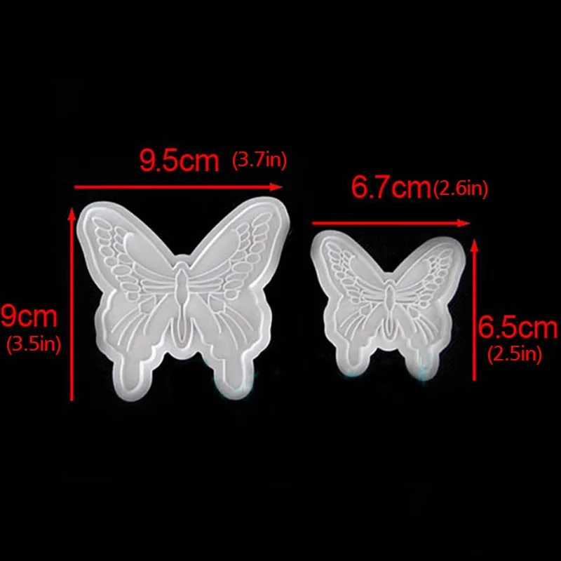2 шт Бабочка формочки для печенья плунжеры форма украшение торта фонданта тесто ледяной нож для теста Инструменты для выпечки Свадебные украшения