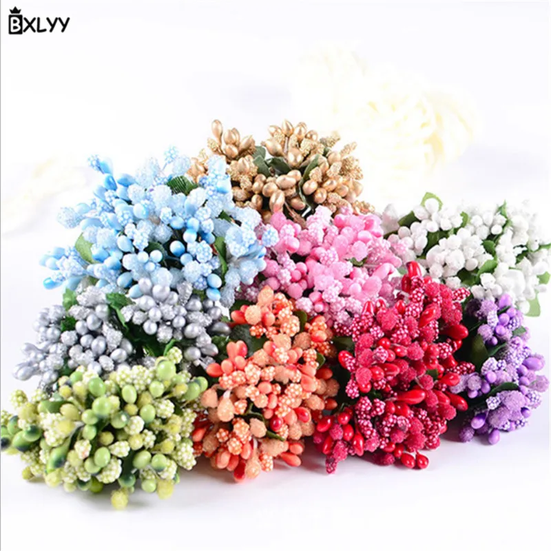 

BXLYY New Gift Box Bead Flower Accessories Foam Bead Flower Core DIY Mori Female Wreath with Leaf Small Berry Party Supplies. 8z