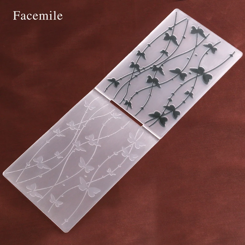 

Facemile Plastic Embossing Folder For Scrapbook DIY Album Card Tool Plastic Template Stamp Floral Pattern