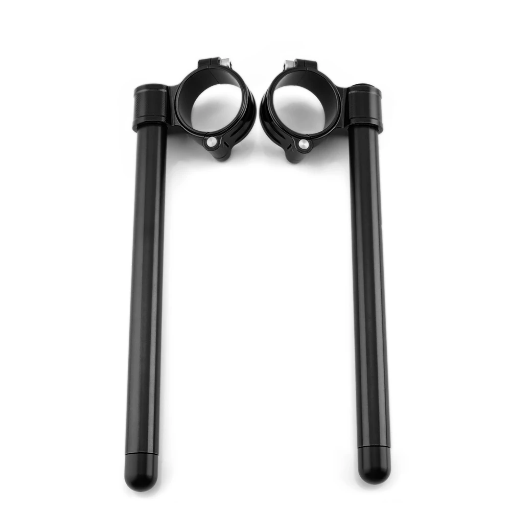 50 Black Handlebar BJMOTO 7/8" Motorcycle 50mm 55mm Clip On Handlebar Riser Clip-On Handlebars Handle Bars Grips Moto - Цвет: 50 Black Handlebar