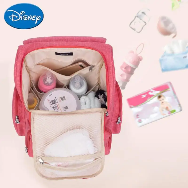 Сумка для подгузников disney с Микки и Минни, большая емкость для мамочек для ухода за ребенком, сумка для кормления, рюкзак для путешествий