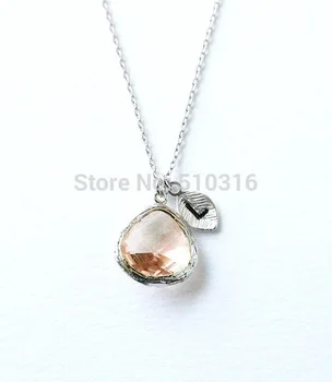 Letter L Crystal Necklace for Women Rhinestone Pendant Water Drop Bridesmaid Bib Collar Gifts Initial Necklace