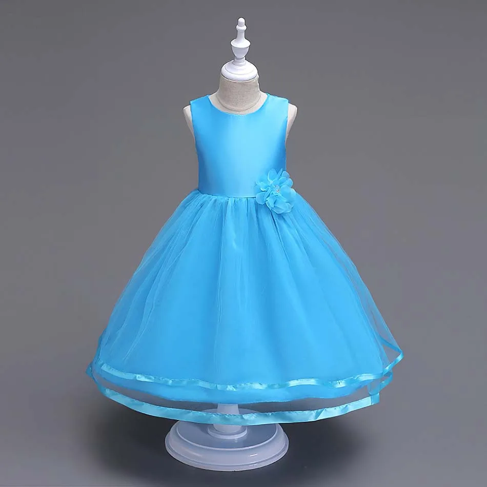 Girls Summer Flower Evening Dress  (1)