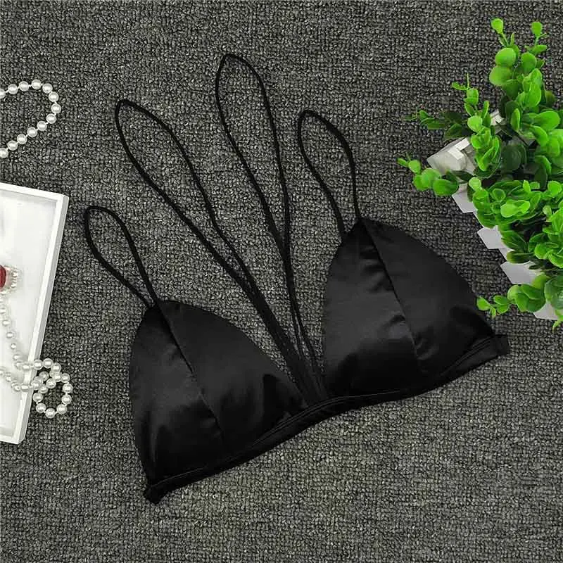 Soft Smooth White Silk Bralette Comfortable Wireless Women Bra Triangle Lace Bralette Free Brassiere Sexy Ladies Bra For Women (10)