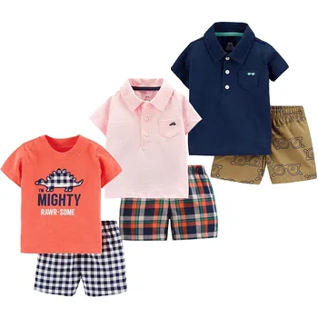 

Kids clothes summer boys 2pcs Tshirt + pants toddler boys clothing set 2T-5T children clothes korean clothes toddler outfits set