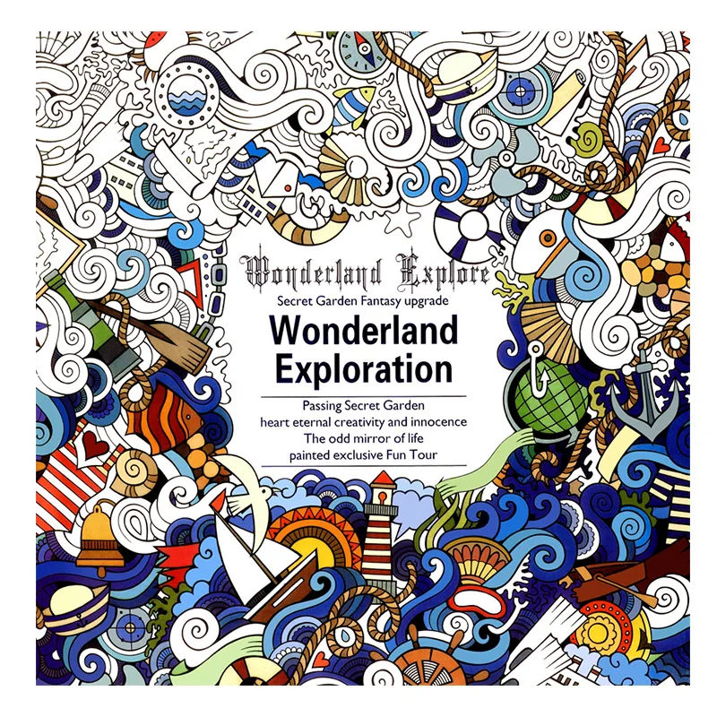 Wonderland Exploration Book Coloring Books For Adult Kids Painting Antistress Mandala Secret Garden Drawing 185