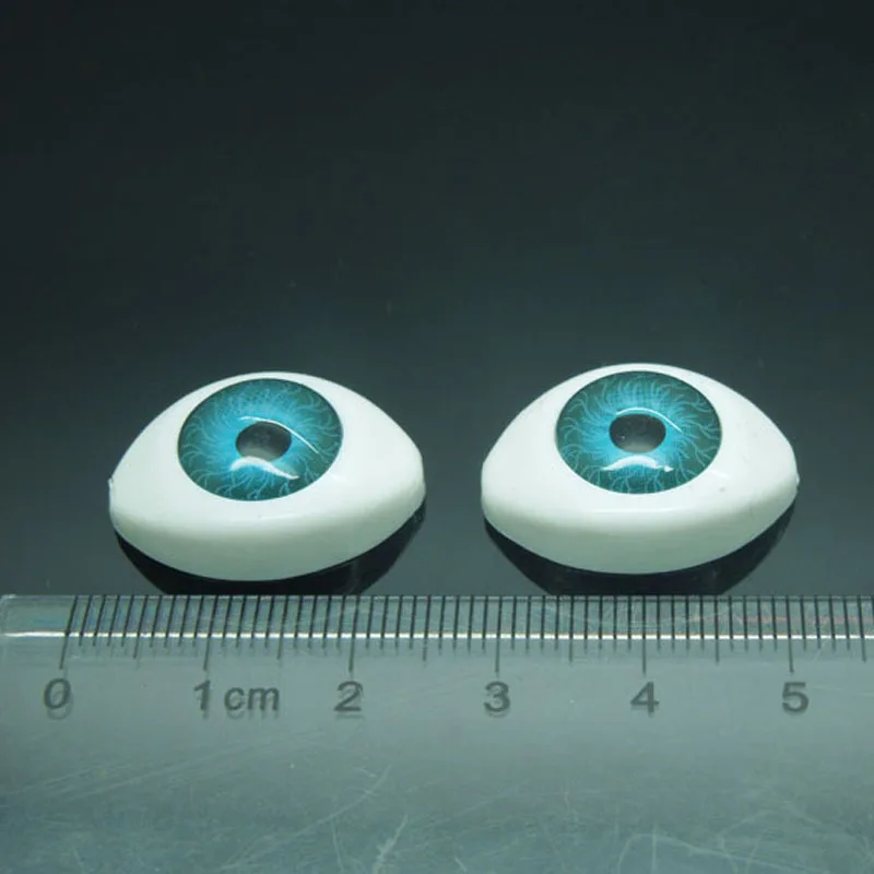 20Pcs(10pairs) Half Plastic Doll Eyes Blue color BJD EYES, Oval Doll