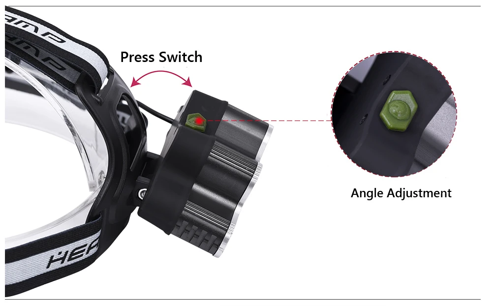 Anjoet Головной фонарь повышенной яркости 9 CREE XML T6 светодиодный фар usb перезаряжаемая лобовой фонарь 18650 высокое светодиодный факел с электроприводом Головной фонарь