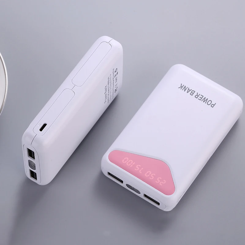 Power bank 10000mAh двойной USB интерфейс с портативное зарядное устройство в виде фонарика портативное зарядное устройство pover bank Для xiaomi для iPhone 8/6/7/plus горячее