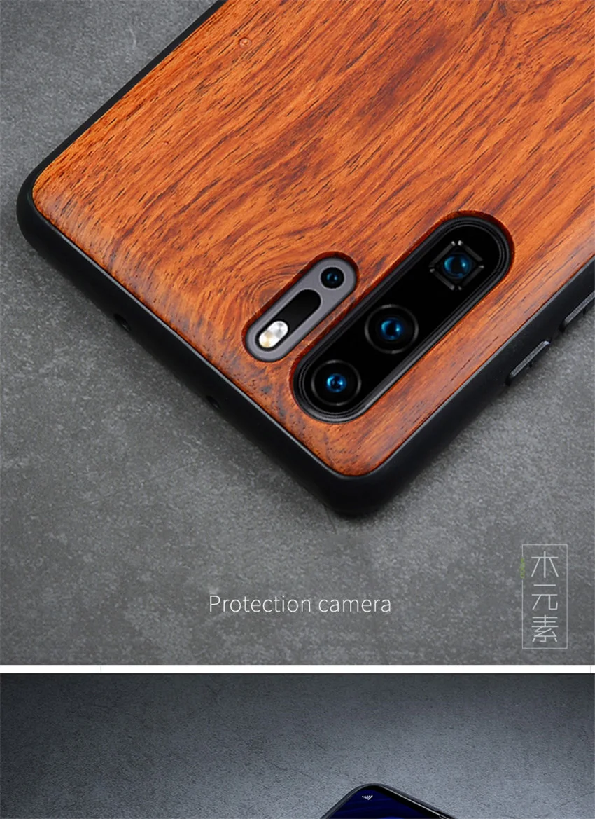 Huawei P30 Pro Case Boogic Original Real Wood funda P30 Pro Rosewood TPU Shockproof Back Cover Phone Shell Huawei P30 case (8)