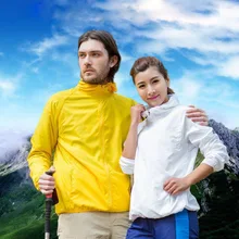 CALOFE женские мужские куртки для бега спортивная куртка с капюшоном Защита от солнца водонепроницаемые быстросохнущие куртки тонкий конфетных цветов