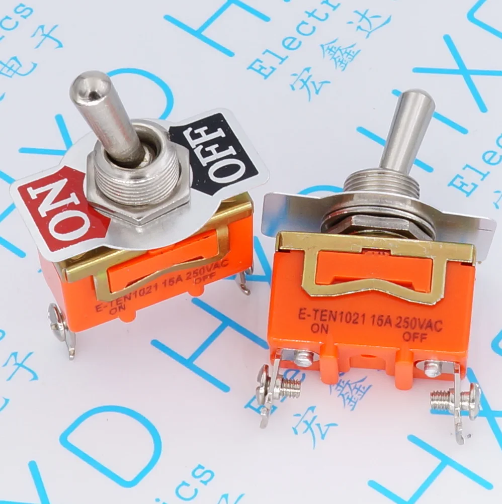 10pcs Toggle Switches E TEN1021 250V 15A shaking head rocker switch for
