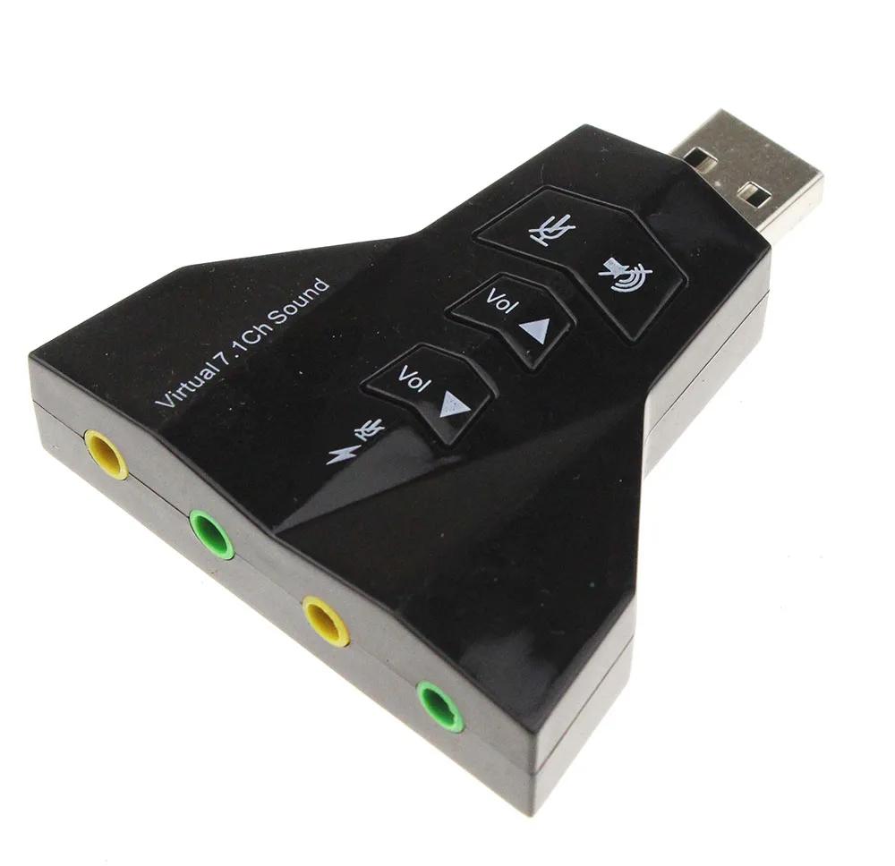Лидер продаж 3D Внешний USB звуковая карта 7,1 канала двойные наушники MIC Аудио Адаптер для Windows Vista/XP/7 /8 Linux