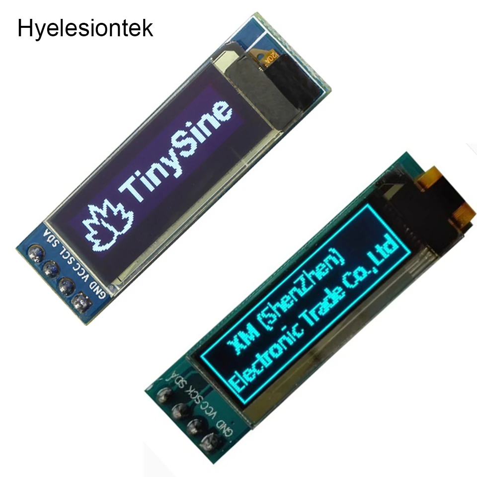 

OLED Display 0.91inch For Arduino White Blue 0.91" 128x32 OLED LCD IIC I2C Serial 4PIN 3.3-5V SSD1306 Driver IC Breakout Module