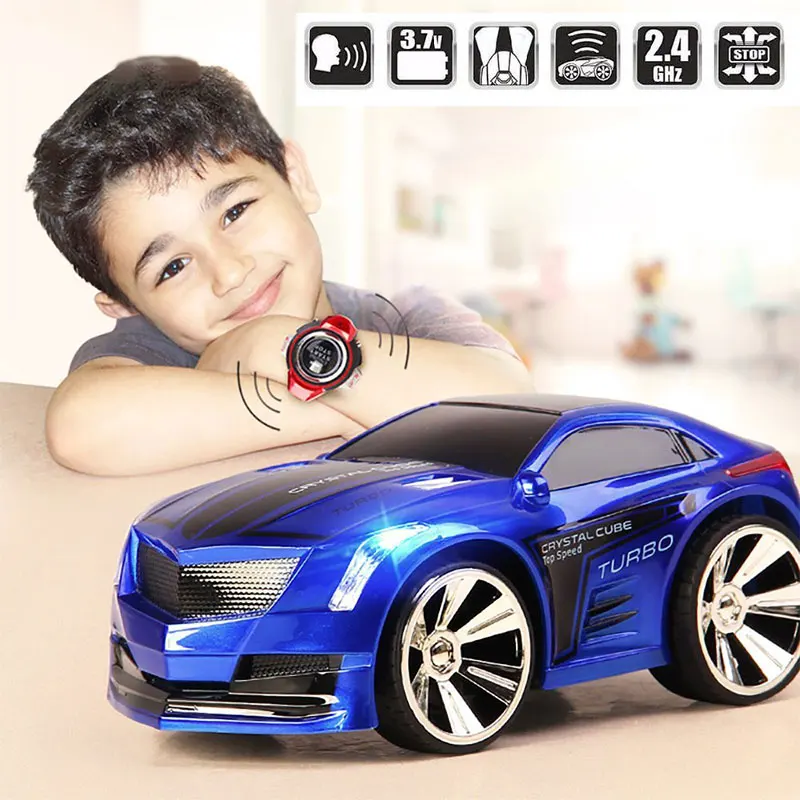Voice Command RC Car Rechargeable 2.4Ghz Smart Watch Radio Control Creative Voice Activated Racing Cars Remote Control Vehicles