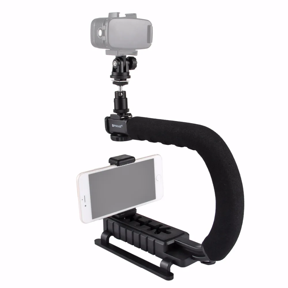 Puluz para Steadycam U-grip em Forma de c Estabilizador com Tripé Adaptador de Braçadeira de Telefone para Steadicam Handgrip Câmera Cabeça Dslr Estabilizador - Image 2