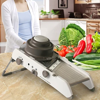 

Household multi-function cutting stainless steel kitchen potato shred slicer cutting machine grater wiping artifact LO1123348
