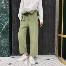 MIXCUBIC, осень, английский стиль, моющиеся уникальные штаны-шаровары, мужские повседневные свободные штаны-шаровары, свободные брюки, M-XXL